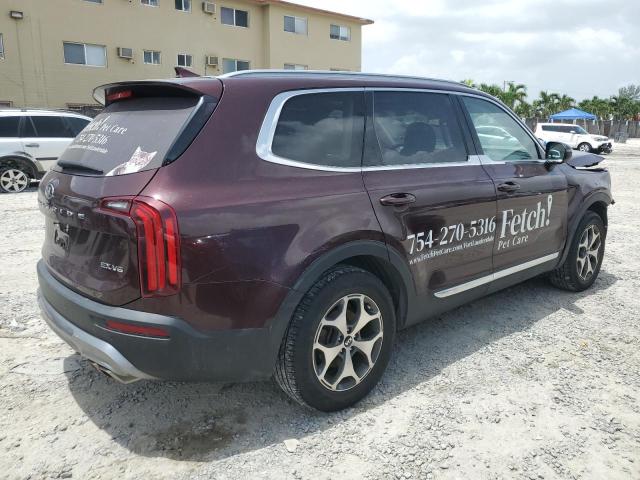 5XYP34HC0MG131862 - 2021 KIA TELLURIDE EX MAROON photo 3