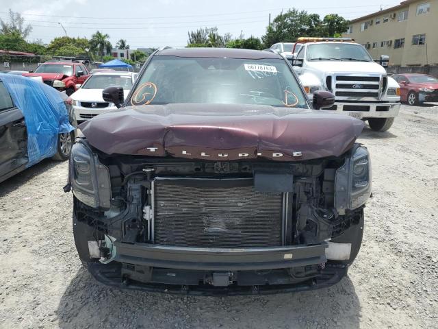 5XYP34HC0MG131862 - 2021 KIA TELLURIDE EX MAROON photo 5