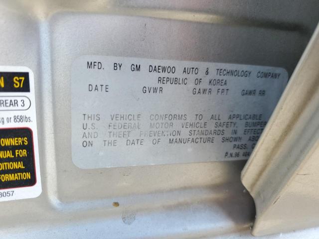 KL1TD52685B469419 - 2005 CHEVROLET AVEO BASE Gümüş foto 12