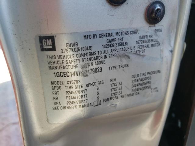 1GCEC14V87Z179029 - 2007 CHEVROLET SILVERADO C1500 CLASSIC Gümüş foto 12