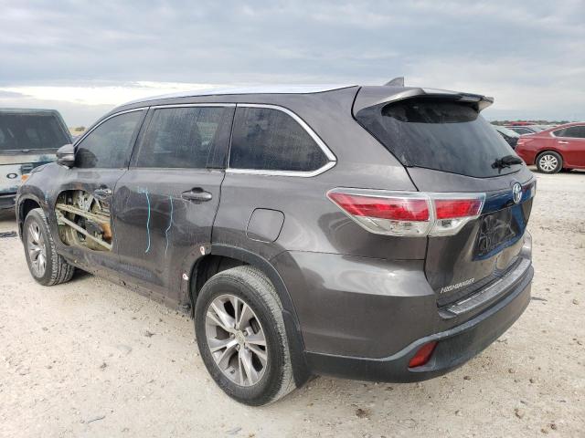 5TDKKRFH4FS116859 - 2015 TOYOTA HIGHLANDER XLE Boz foto 2