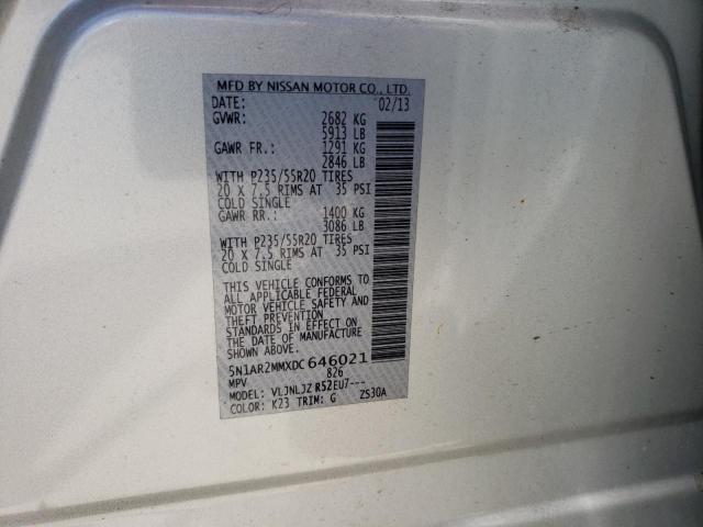 5N1AR2MMXDC646021 - 2013 NISSAN PATHFINDER S SILVER photo 14