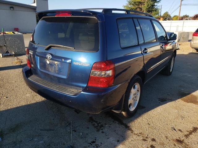 JTEDP21A440023086 - 2004 TOYOTA HIGHLANDER BASE Көк фото 4