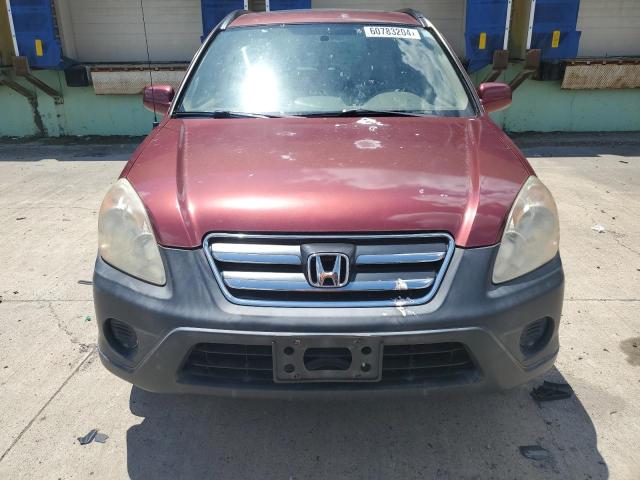 JHLRD78876C032937 - 2006 HONDA CR-V EX MAROON photo 5