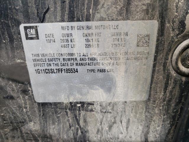 1G11C5SL7FF185534 - 2015 CHEVROLET MALIBU 1LT 灰色 照片 12