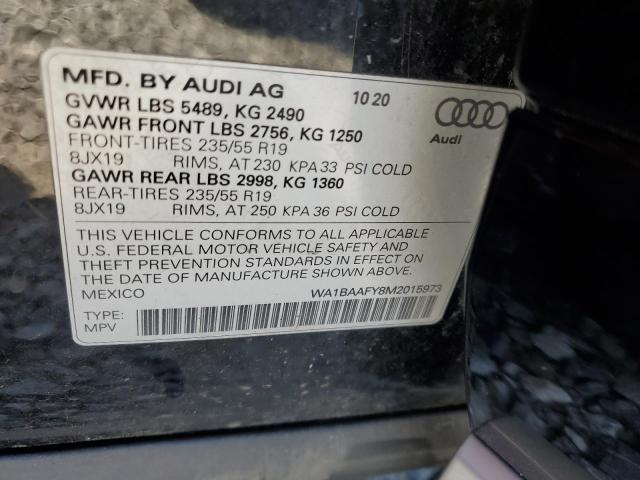 WA1BAAFY8M2015973 - 2021 AUDI Q5 PREMIUM PLUS BLACK photo 14