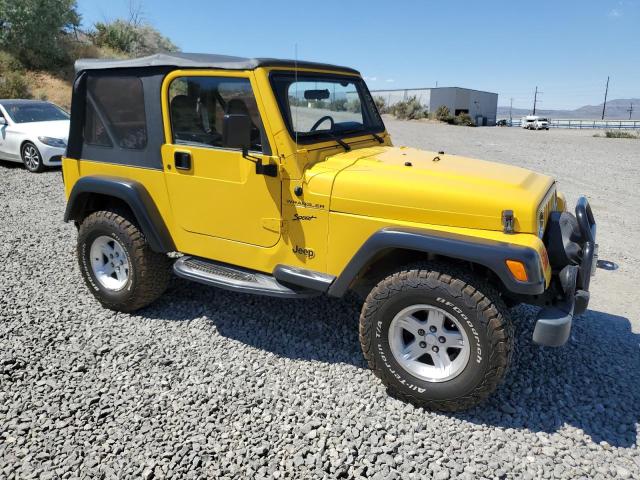 1J4FA49SX2P758838 - 2002 JEEP WRANGLER / SPORT YELLOW photo 4