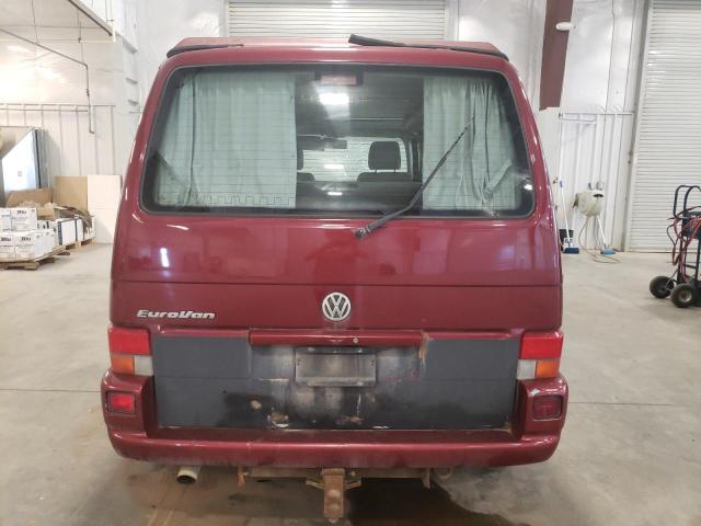 WV2NB47082H091165 - 2002 VOLKSWAGEN EUROVAN MV MAROON photo 6