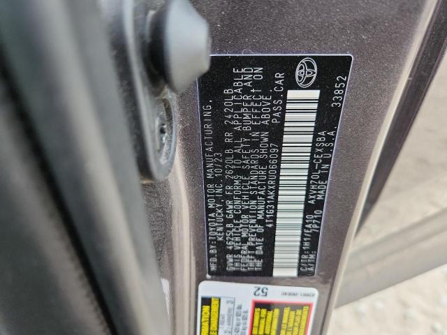 4T1G31AKXRU066097 - 2024 TOYOTA CAMRY SE NIGHT SHADE GRAY photo 12