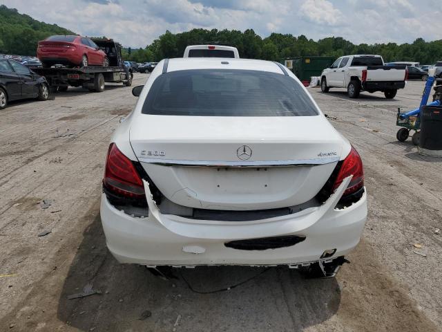 55SWF4KB1GU134508 - 2016 MERCEDES-BENZ C 300 4MATIC WHITE photo 6