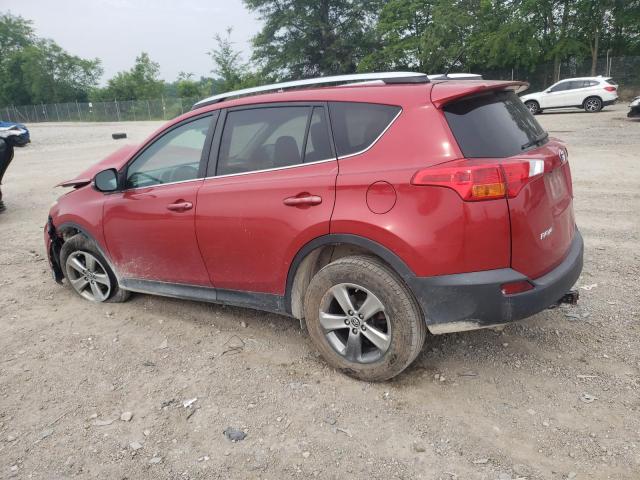 2T3RFREV4FW354722 - 2015 TOYOTA RAV4 XLE RED photo 2