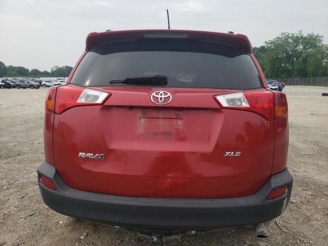 2T3RFREV4FW354722 - 2015 TOYOTA RAV4 XLE RED photo 6