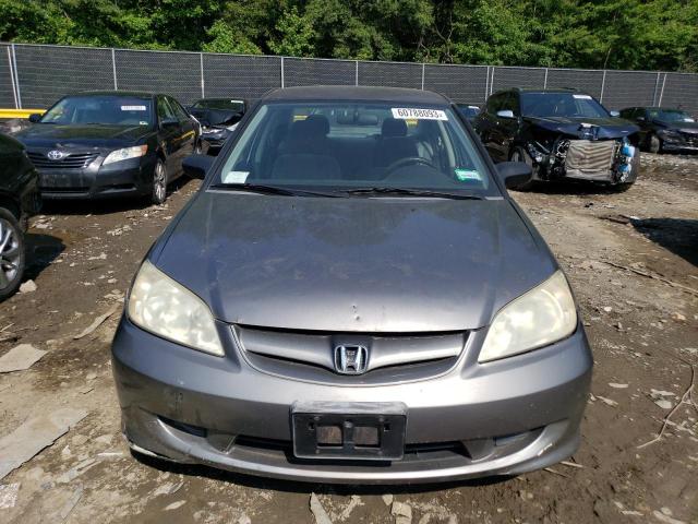 1HGES16385L023962 - 2005 HONDA CIVIC DX VP رمادي صورة 5