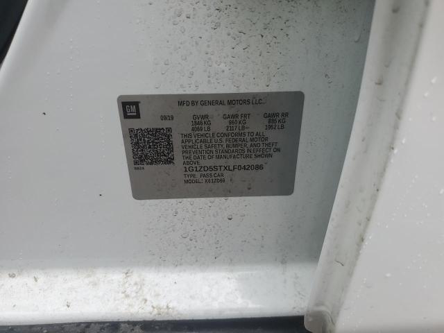 1G1ZD5STXLF042086 - 2020 CHEVROLET MALIBU LS LT WHITE photo 13