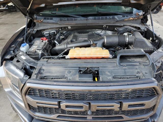 1FTFW1RG5HFB04376 - 2017 FORD F150 RAPTOR GRAY photo 11