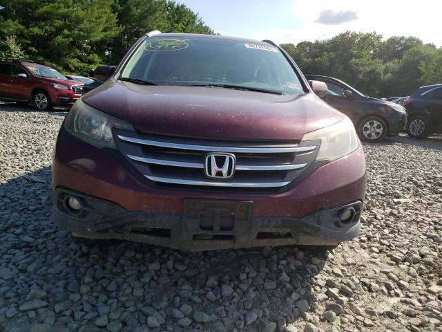 5J6RM4H71DL006621 - 2013 HONDA CR-V EXL BURGUNDY photo 5