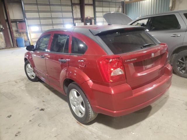 1B3HB48B58D688111 - 2008 DODGE CALIBER SXT BURGUNDY photo 3