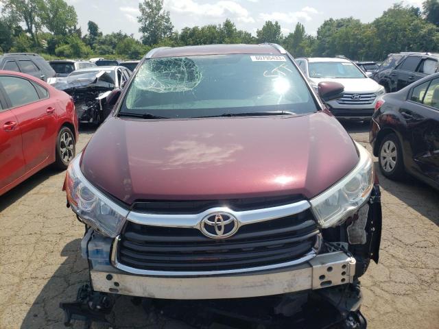 5TDJKRFH1GS292233 - 2016 TOYOTA HIGHLANDER XLE Bordo foto 5