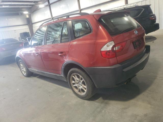 WBXPA73494WC40417 - 2004 BMW X3 2.5I BURGUNDY photo 2