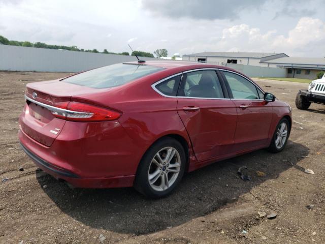 3FA6P0HD7JR149414 - 2018 FORD FUSION SE წითელი ფოტო 3