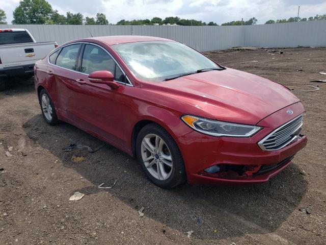3FA6P0HD7JR149414 - 2018 FORD FUSION SE წითელი ფოტო 4