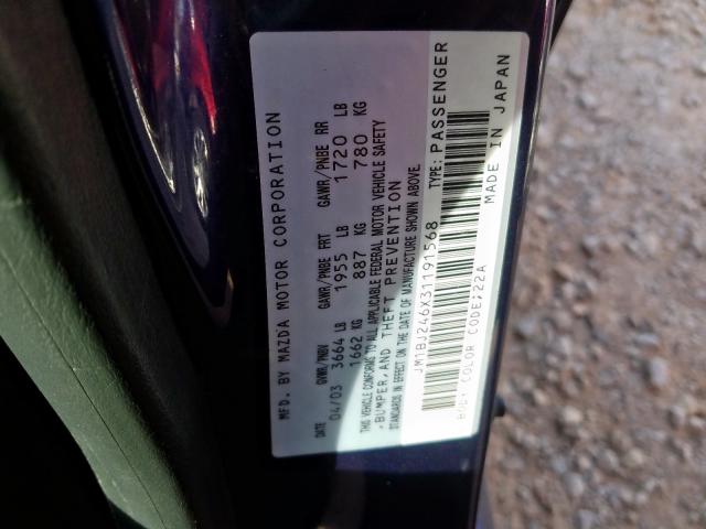 JM1BJ246X31191568 - 2003 MAZDA PROTEGE PR5  照片 10