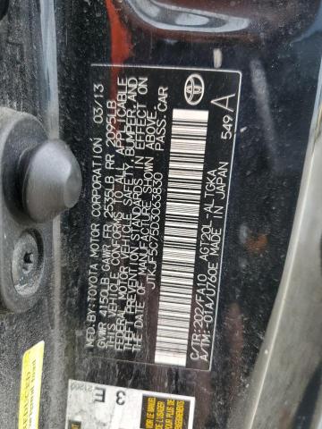 JTKJF5C75D3063830 - 2013 TOYOTA SCION TC 黑色 照片 10