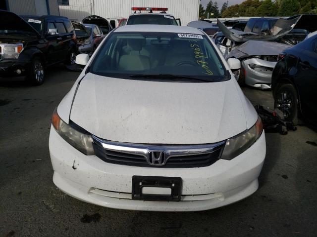 2HGFB2F66CH566371 - 2012 HONDA CIVIC HF WHITE photo 5