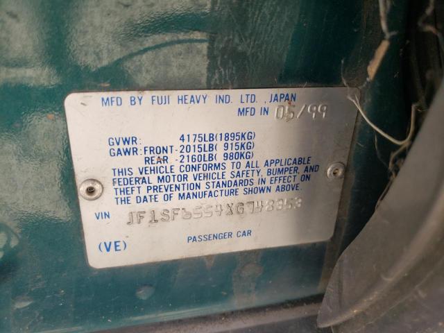 JF1SF6554XG748353 - 1999 SUBARU FORESTER S GREEN photo 12