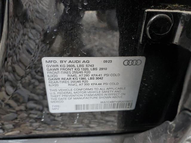 WA1C4BFY0R2018617 - 2024 AUDI SQ5 PRESTIGE 黑色 照片 12