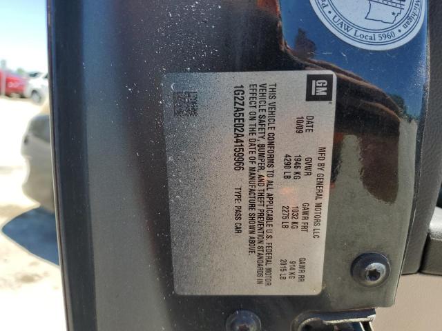 1G2ZA5E02A4159966 - 2010 PONTIAC G6 BLACK photo 12