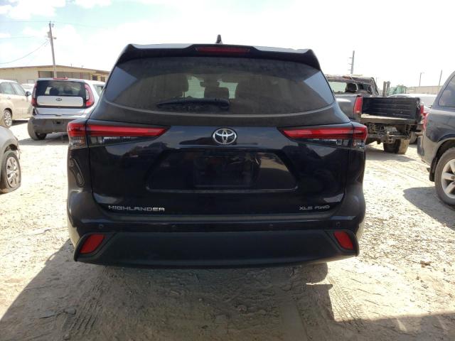 5TDGZRBH0LS047302 - 2020 TOYOTA HIGHLANDER XLE BLACK photo 6