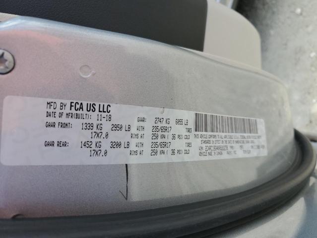 2C4RC1BG4KR593238 - 2019 CHRYSLER PACIFICA TOURING L Gümüş foto 14