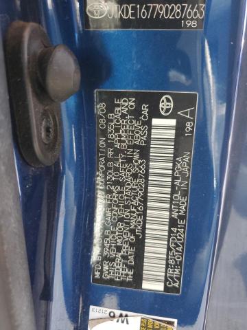 JTKDE167790287663 - 2009 TOYOTA SCION TC Mavi foto 12