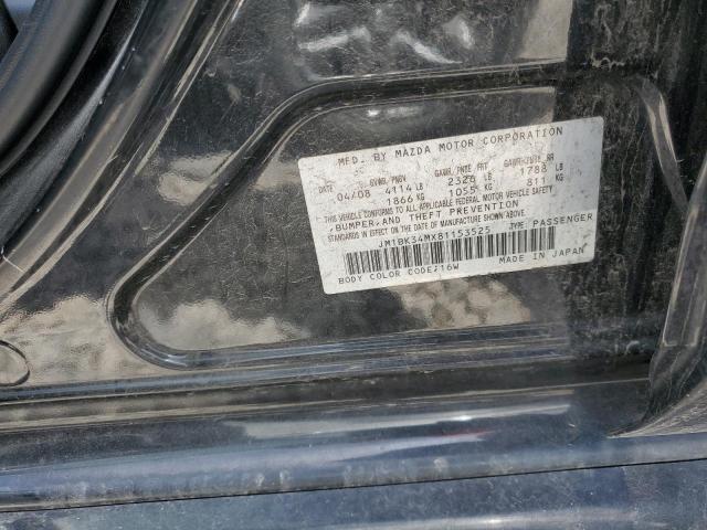 JM1BK34MX81153525 - 2008 MAZDA SPEED 3 BLACK photo 12