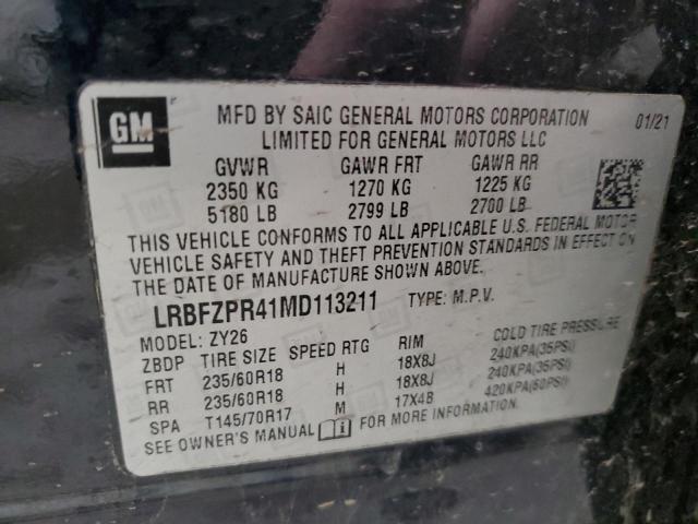 LRBFZPR41MD113211 - 2021 BUICK ENVISION ESSENCE BLUE photo 14