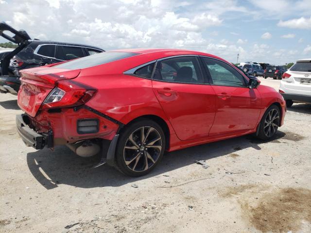 2HGFC2F84LH593857 - 2020 HONDA CIVIC SPORT 红色 照片 3