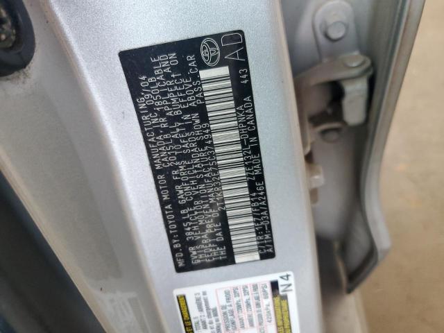2T1KR32E75C374949 - 2005 TOYOTA COROLLA MA XR SILVER photo 12