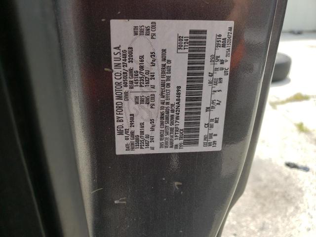 1FTRF17W42NA84898 - 2002 FORD F-150 GRAY photo 12