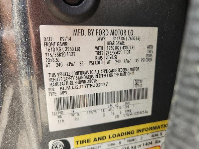 5LMJJ2JT7FEJ02177 - 2015 LINCOLN NAVIGATOR GRAY photo 13