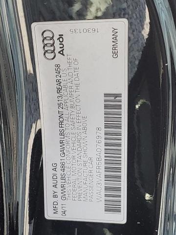 WAU3VAFR5BA076978 - 2011 AUDI S5 PRESTIGE BLACK photo 12