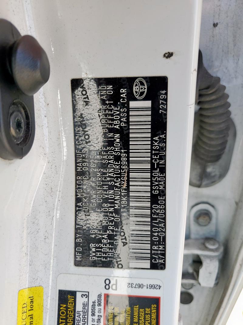 4T1BK1FKXGU569891 - 2016 TOYOTA CAMRY XSE WHITE photo 13