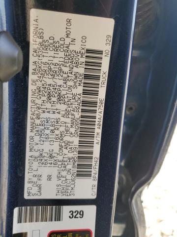 3TMJU62N18M051391 - 2008 TOYOTA TACOMA DOUBLE CAB PRERUNNER BLUE photo 13