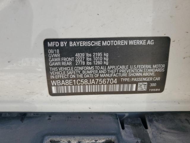 WBA8E1C58JA756704 - 2018 BMW 330E Սպիտակ լուսանկար 13