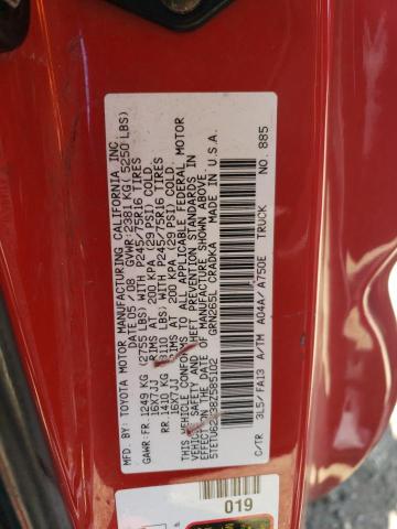 5TETU62N38Z585102 - 2008 TOYOTA TACOMA PRERUNNER ACCESS CAB RED photo 12