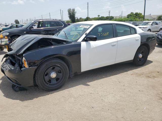 2C3CDXAGXEH235096 - 2014 DODGE CHARGER POLICE TWO TONE photo 1