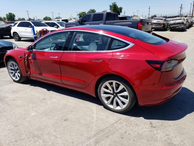 5YJ3E1EB1JF100691 - 2018 TESLA MODEL 3 RED photo 2