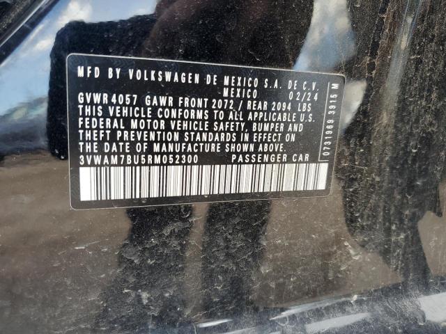 3VWAM7BU5RM052300 - 2024 VOLKSWAGEN JETTA SPORT შავი ფოტო 12