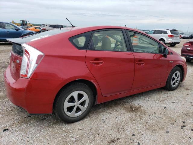 JTDKN3DU1C1548645 - 2012 TOYOTA PRIUS RED photo 3