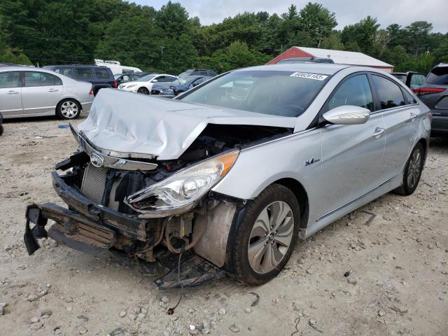 KMHEC4A40FA126217 - 2015 HYUNDAI SONATA HYBRID SILVER photo 1